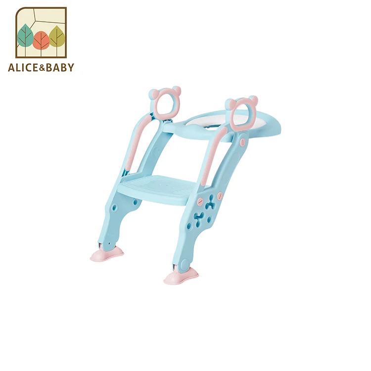 

Space Save Folding Design Kids potty training seat with ladder, Blue/pink/customized