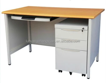 Factory Promotional Price Single Side Drawers Steel Top Metal Frame Office Desk Stainless