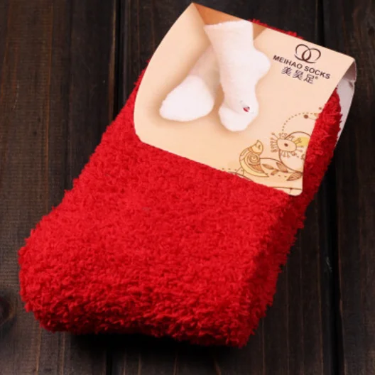 

2018 woman warm winter fuzzy socks, Custom color