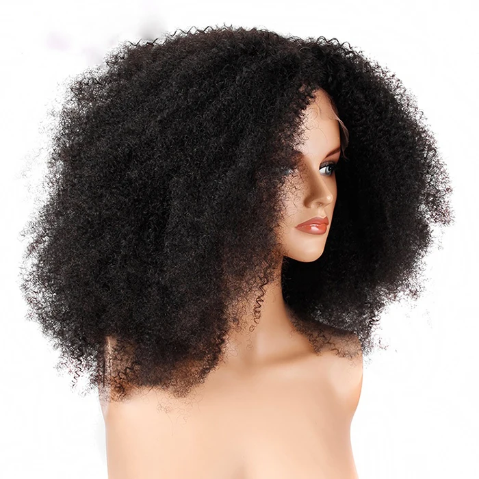 

PREMIER Factory Free Shipping Top Quality Best Selling Custom 100% Human Hair Afro Kinky Curly Lace Wig