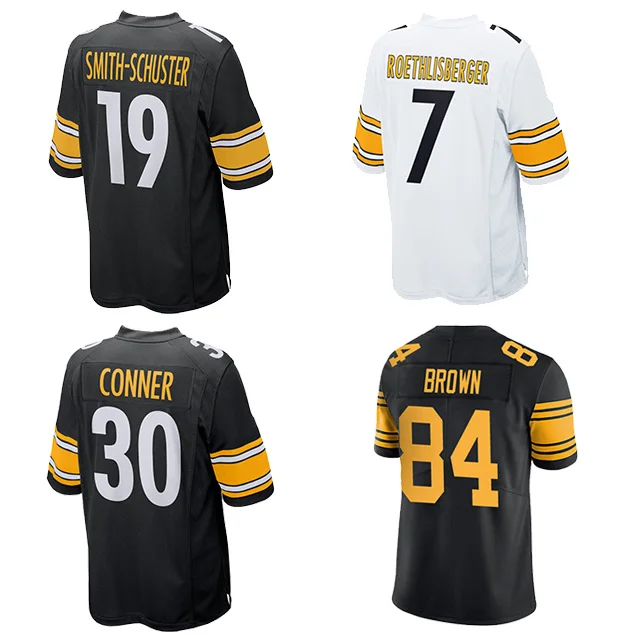 

19 JuJu Smith-Schuster 84 Antonio Brown breathable sublimated american football jersey