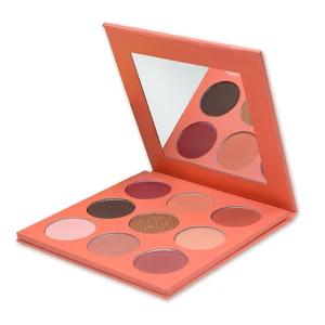 Factory no logo make your own  Matte shimmer Diamond 9 Colors Private label eyeshadow palette