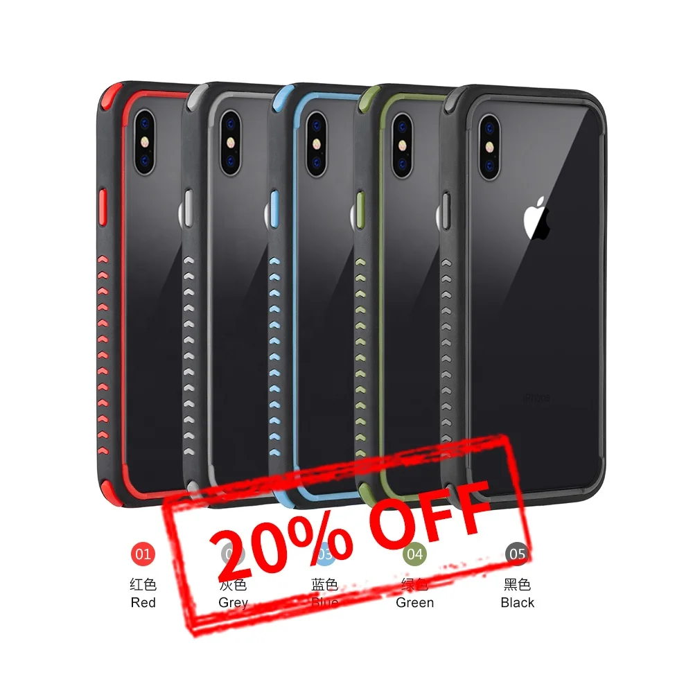 

OEM accepted china phone casa factory 2in1 TPU + PC frame border case for iphone x for iphone max for iphone 8