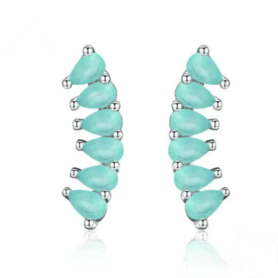 

Fashion Gemstone 925 Sterling Silver CZ Earrings for Women