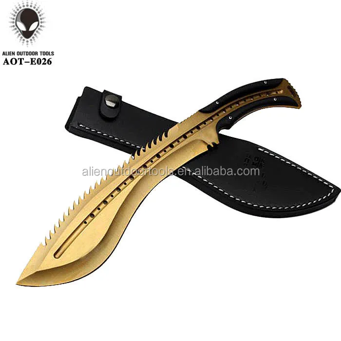 Machette coupe coupe militaire et couteau de survie carbone et