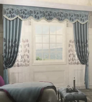 Shading Cloth Curtain Embroidered Fabric Europe Type Polyester