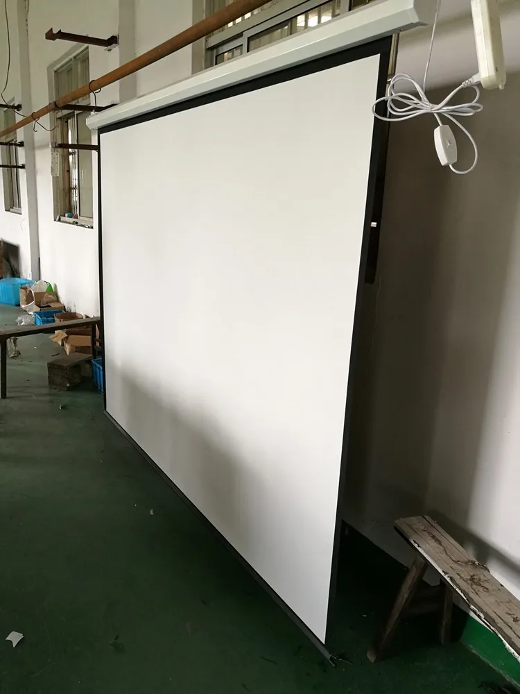 100 120 150inch 4k Fabric Matt White Tubular Motorized Projector Screen