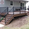 Outdoor modern design metal handrails for outdoor steps lowes