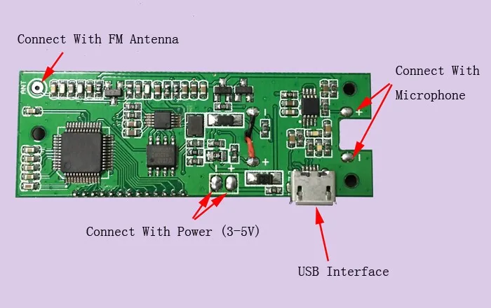 Fm Transmitter Module Wireless Microphone Circuit Board 87.0mhz-108 ...