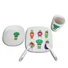 Biodegradable Natural Bamboo Fiber Yellow Pear Pattern Children's Dining Set
