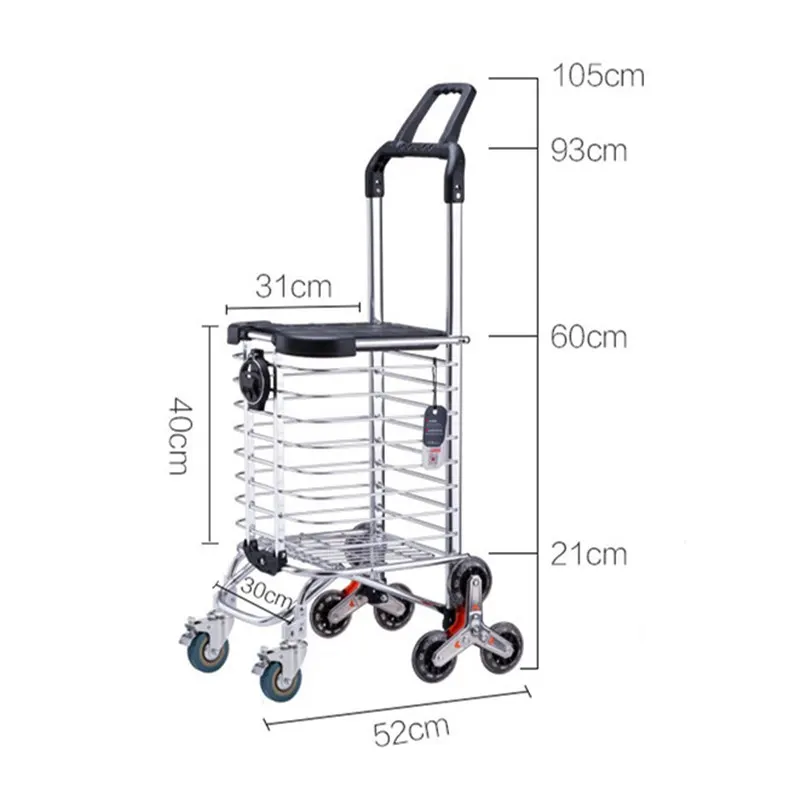 Folding Shopping Carts With Seat Trolley Shopping Bag With Seat With