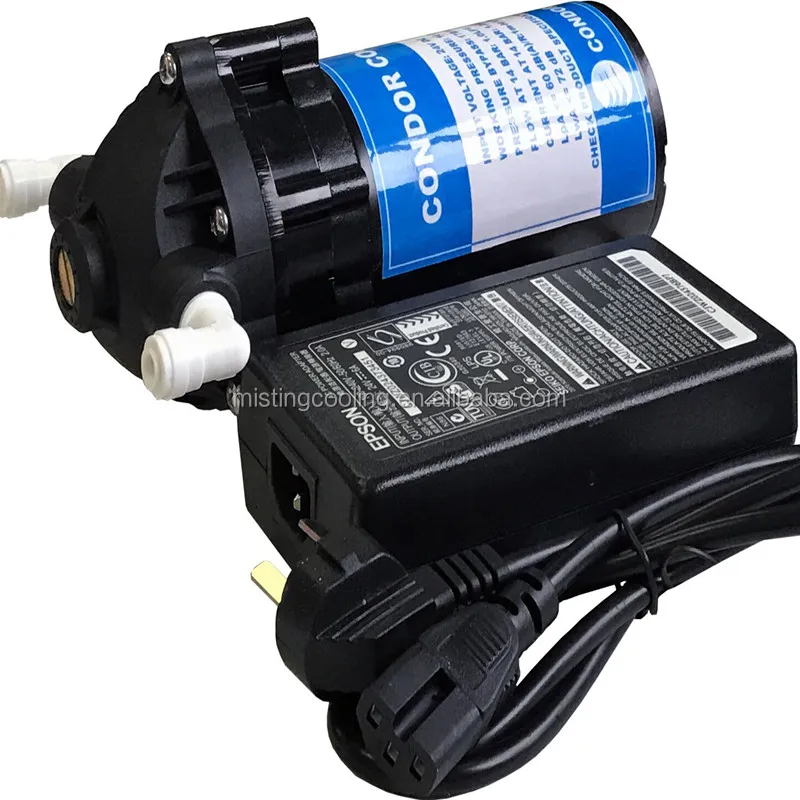 

DC Diaphragm Pump 24V Water pump.150PSI 1L/MIN. Cooler mist coolig system LOW power outdoor cooling system, Black