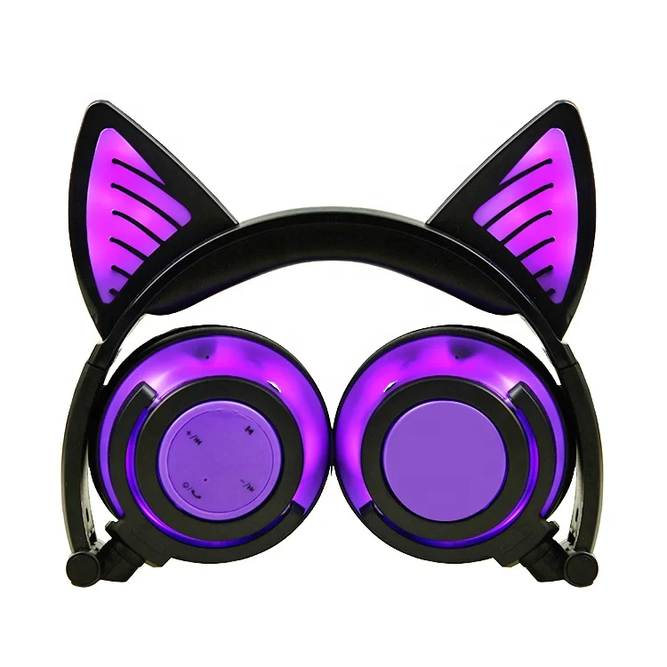 

Cute cat ear headset audifonos inalambricos Wireless headset for kid OEM noise cancelling Headphones