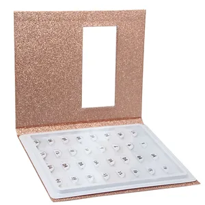 Wholesale customize 25mm luxurious mink eyelash packaging window lash book lash book case