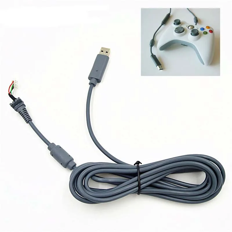 

Black Grey Micro Wired Controller USB Extension Cable to PC Converter Adapter Cord Replacement Controller Charger For Xbox 360