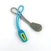Hot Sale Silicone Pulls Custom Colorful Double Side Brand Logo Rubber Zipper Puller Sliders for Bags