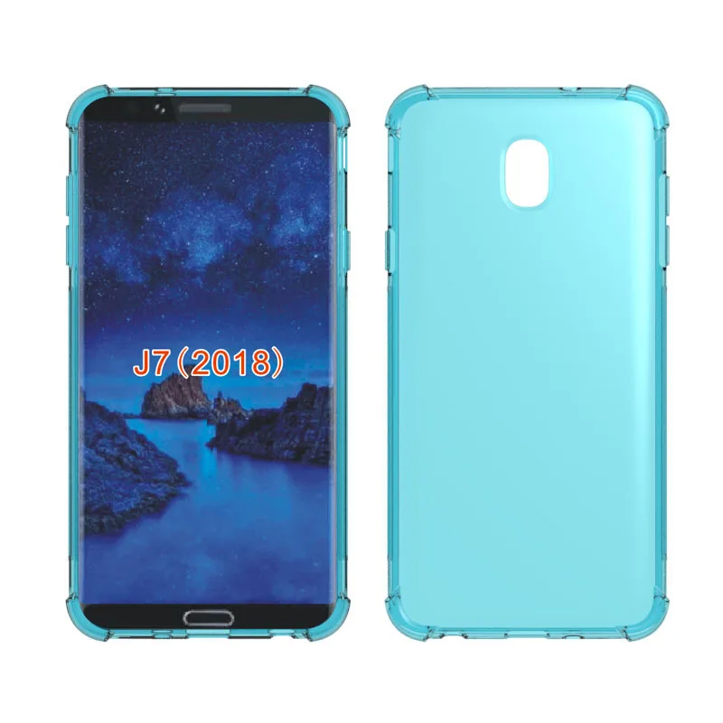 Transparent Shockproof soft Tpu cover case For Samsung Galaxy J7 2018