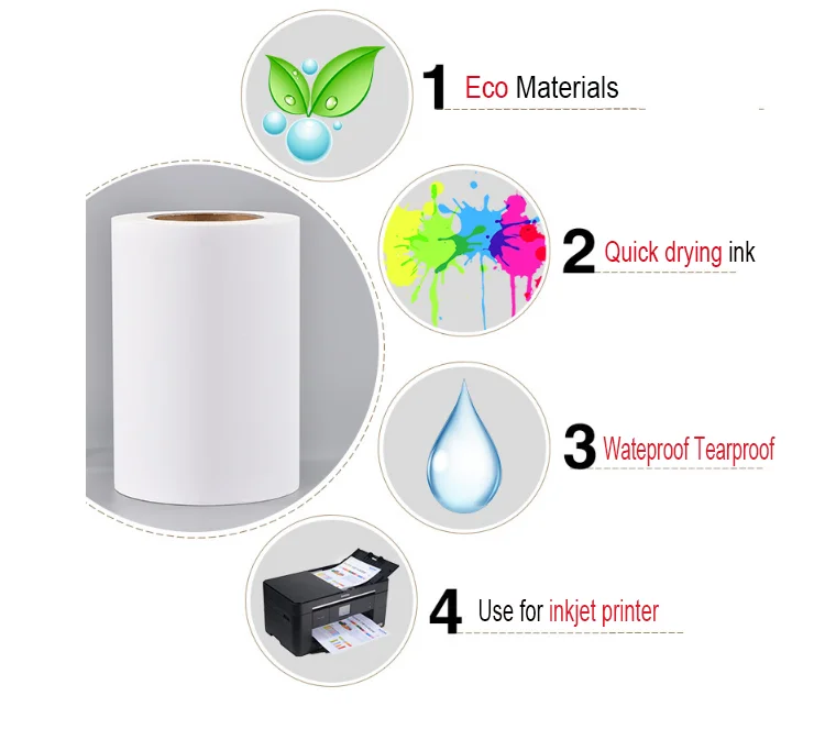 Hot sell inkjet adhesive back matt white photo paper