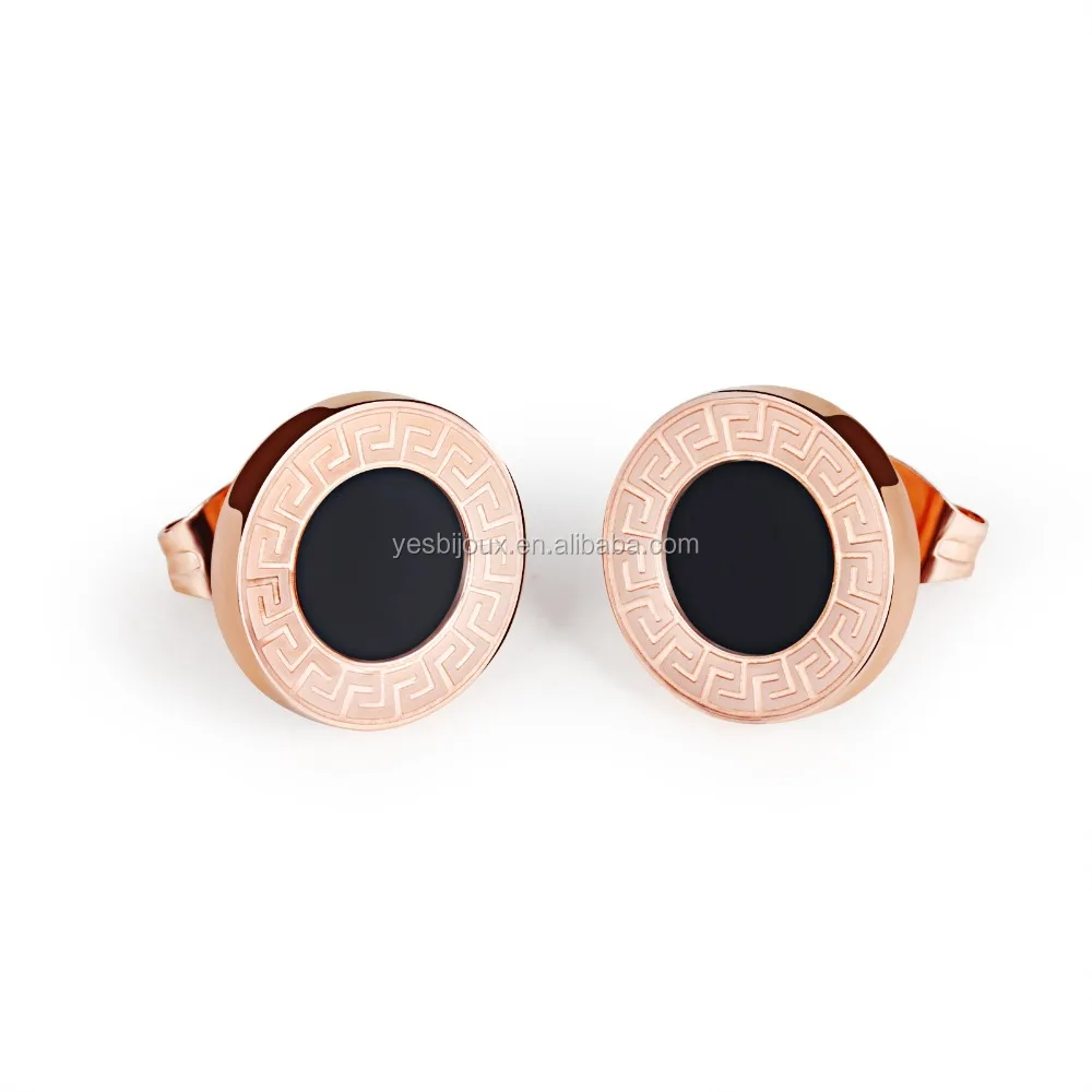 

Red gold earring rose gold titanium jewelry branded earring