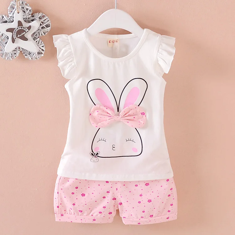 

Summer Latest Infant Baby Girls Short Sleeveless Letter Print Children Clothes Girls Set For Baby Kids, As pictures showed