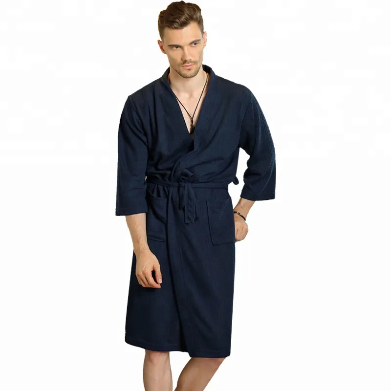 

2019 Wholesale Cheap Sell Best Hotel And Home Adult Lovers Waffle Bathrobe, Customized color