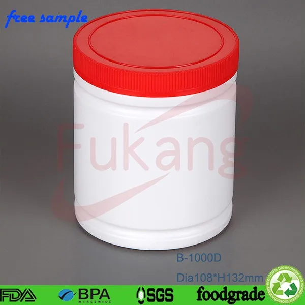 Wholesale Food Grade Protein Powder Plastic Storage Bottles,1 Litre Milk Powder Plastic
