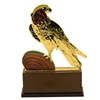 custom gold red lion bird trophy