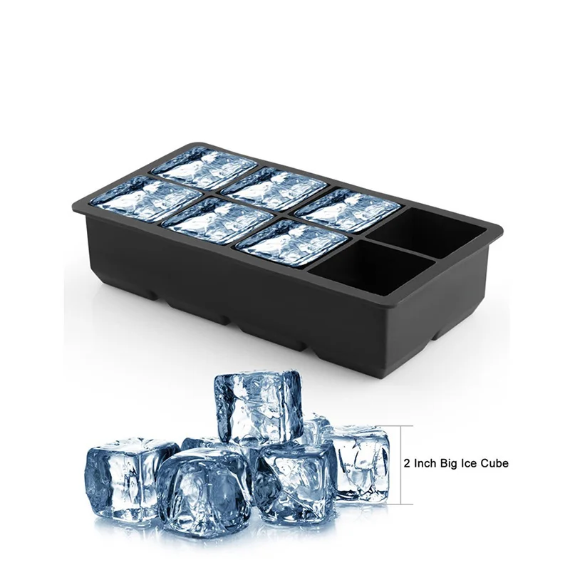 ,Blue Ice Cube Molde 160 Enrejado Gel De Silicona Bandeja De Hielo 1Cm Pequeño Cuadrado Ice Bar Familia Rápido Ice-Haciendo Dispositivo Helado Jalea Molde Un Paquete De 2 