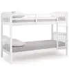 Wooden Bunk Bed Frame Stylish White Pine Bedroom Furniture Can be split into to 2 Standard 3FT Single Beds (Mattresses not