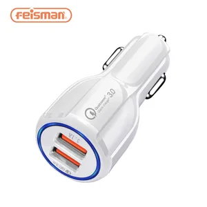 Quick Charge 3.0 Car Charger, 3.1A Universal QC 3.0 Fast Cell Phone Dual USB Car Adapter Charger for Huawei iPhone iPad Android