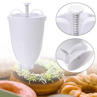 

Dropshipping Plastic Deep Fry Donut Mould Waffle Doughnut Machine Easy Fast Portable Tools Light Weight Donut Maker Dispenser