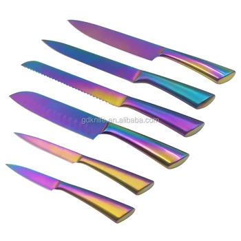 2019 New Design Hollow Handle Gradient Colorful Stainless Steel 6