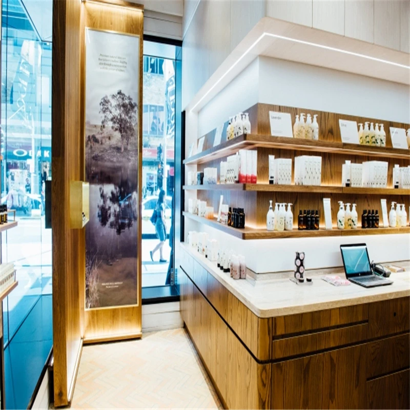 Organic Skin Care Store Cosmetic Mall Display Showcase And Display