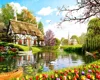 GZ606- 40*50 Wall Art spring scenery for bedroom Home Decoration Huge Size diy diamond painting with Frame