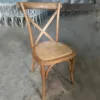 Antique Oak Beach Wood Stackable Farm Folding Table And Vineyard Rustic Cross Back Chair