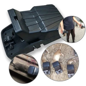 Image of Safe And Sanitary Rodent Killer With Bait Cup Reusable And Mess-Free ABS Material Black Rat Trap Clip