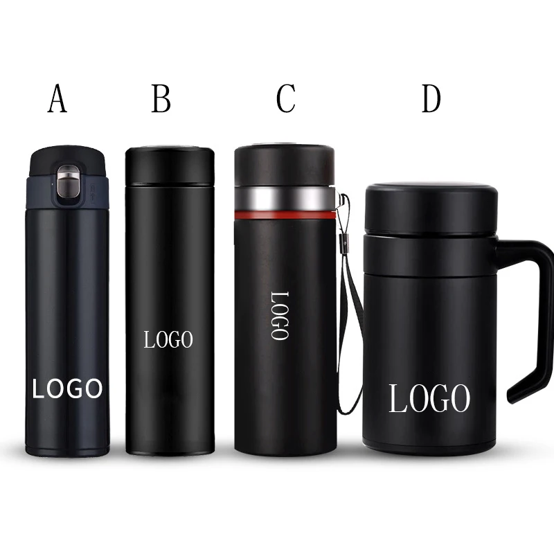 Black Matte Custom Stainless Steel Vacuum Cups Custom Logo Insulation
