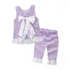 New Design Baby Girls Seersucker Gingham Ruffled Set