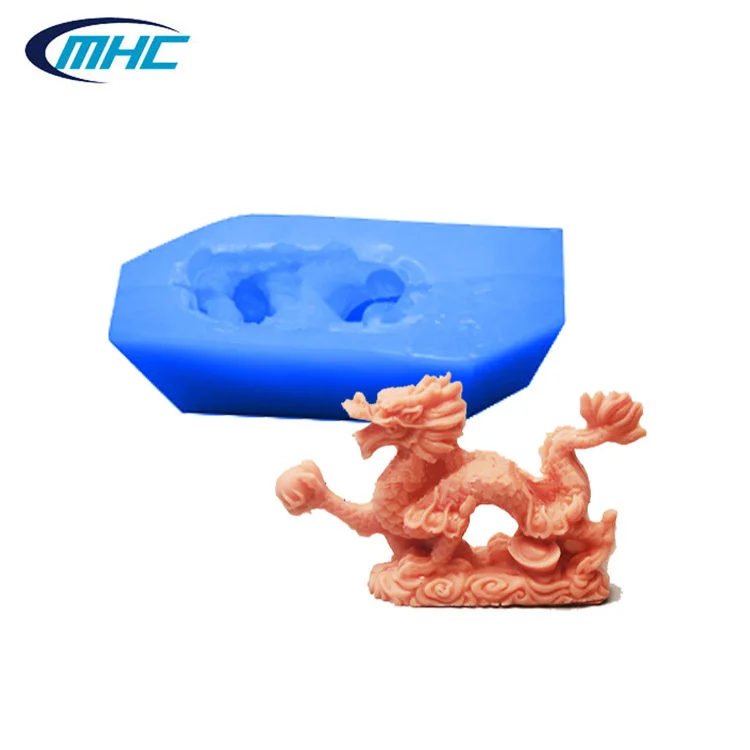 

Hot sales 3d dragon silicone molds salt or ice carving mold, Pantone color