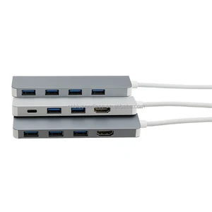 Blueendless ce good market BS-H409C3 Type c Aluminum USB 3.0 4 Port USB HUB type c adapter