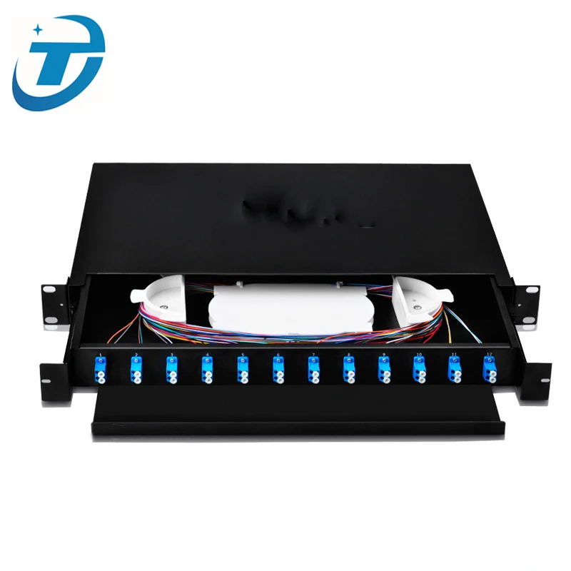 high density 2 6 8 12 24 48 core sc apc type indoor fiber patch panel