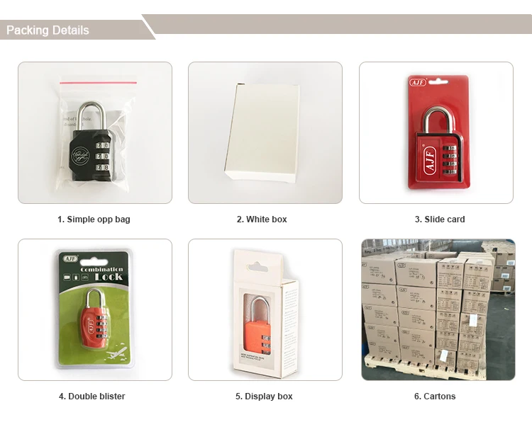 AJF Newest High quality on time delivery-factory direct sale cable luggage combination padlock