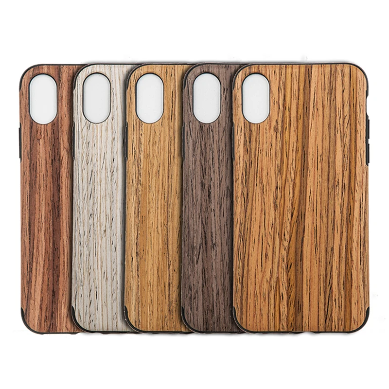 New Luxury Wooden Soft TPU Back Case for iPhone X, for iPhone X Back Cover