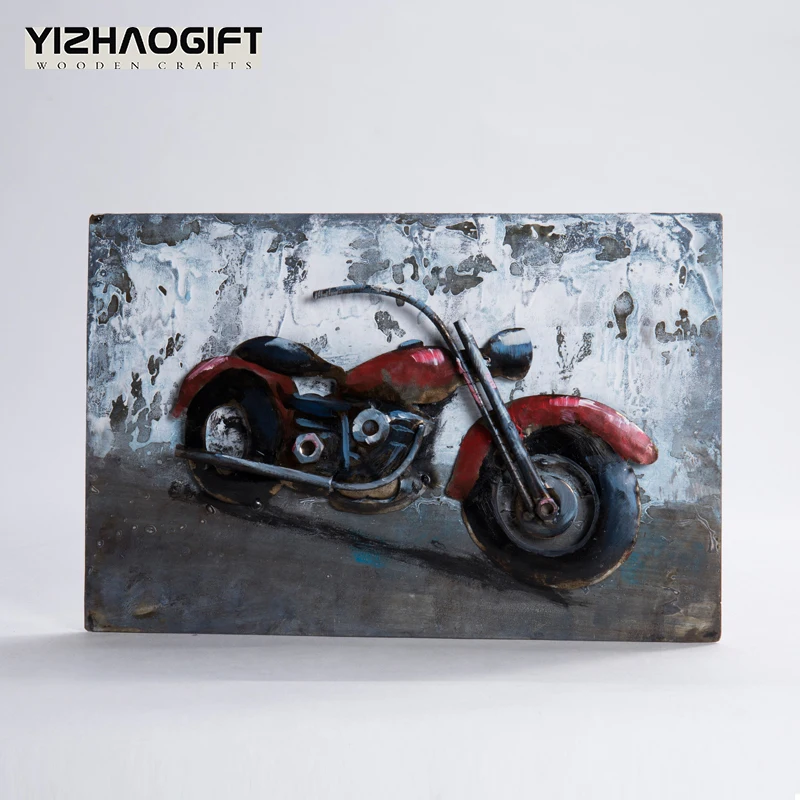 

Fantastic Antique 3D Wall Art Metal Paintings of Bicycle Home Decoration, Antique color