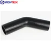 Flexible Heat Resistant 45 Degree Bend Radiator Silicone Hose,Black