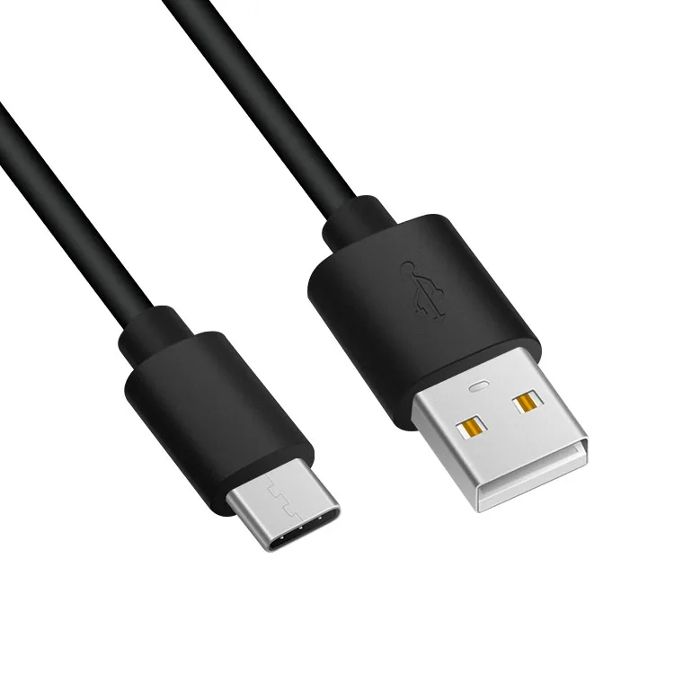 USB C Black Color Cable Fast Charging Cable Adapter 5V 2A Data Sync Type C USB Cable