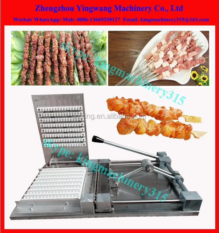 Professional Automatic Skewer Machine/chicken Fish Meat Skewer Grill