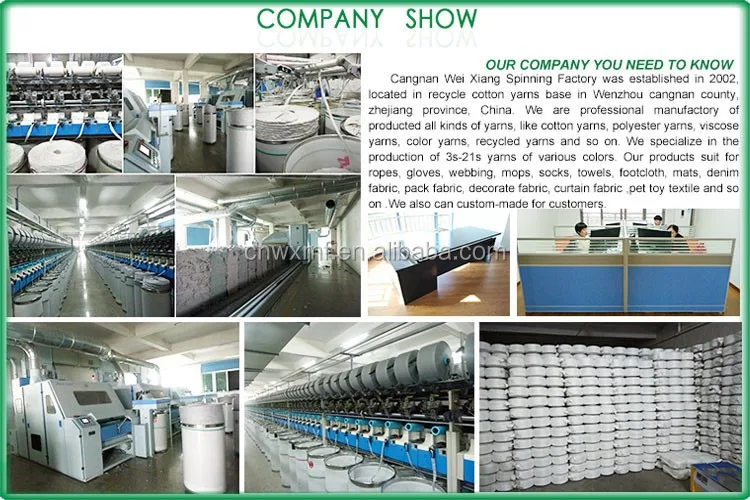 Ne6/1 65/35 colored cotton polyester blended yarn