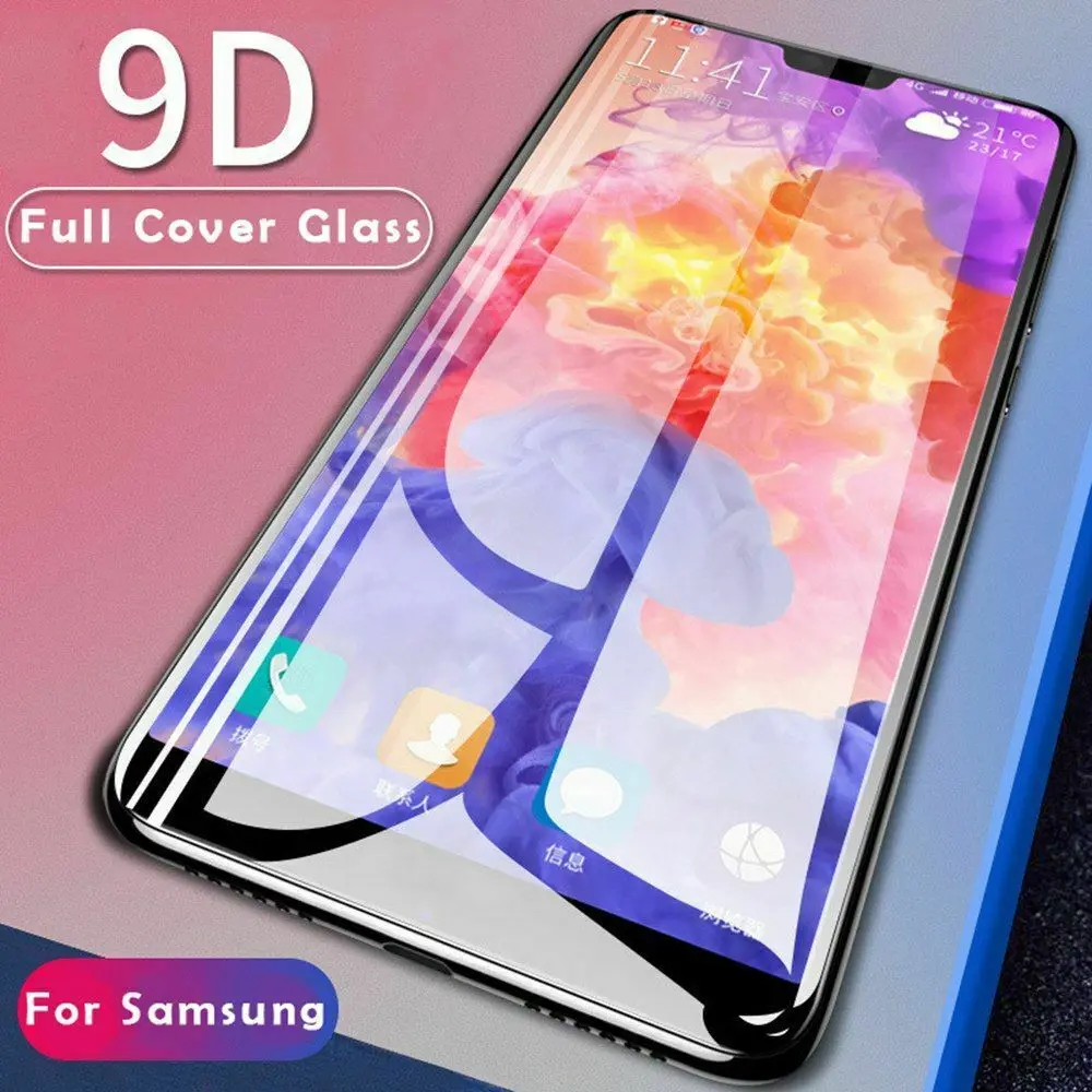 

9D Curved Screen Protector Full Cover Tempered Glass for Samsung Galaxy S10 Plus S10 S10e, Transparency 99% color
