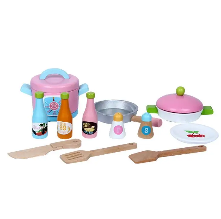 
CE Certified Fashion Eco-friendly Non-Toxic Hot Style Educational Pretend Play Toy Kids Wooden Kitchen Toy 